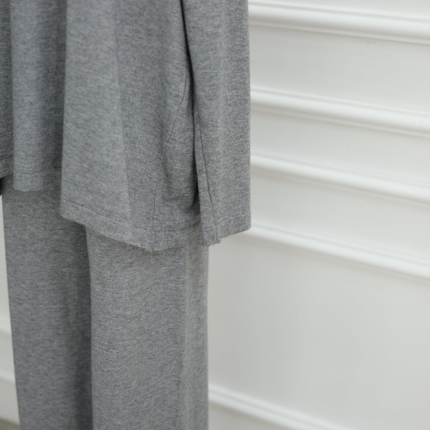 LM6593 Soft knitted home set | Simple solid color two-piece set