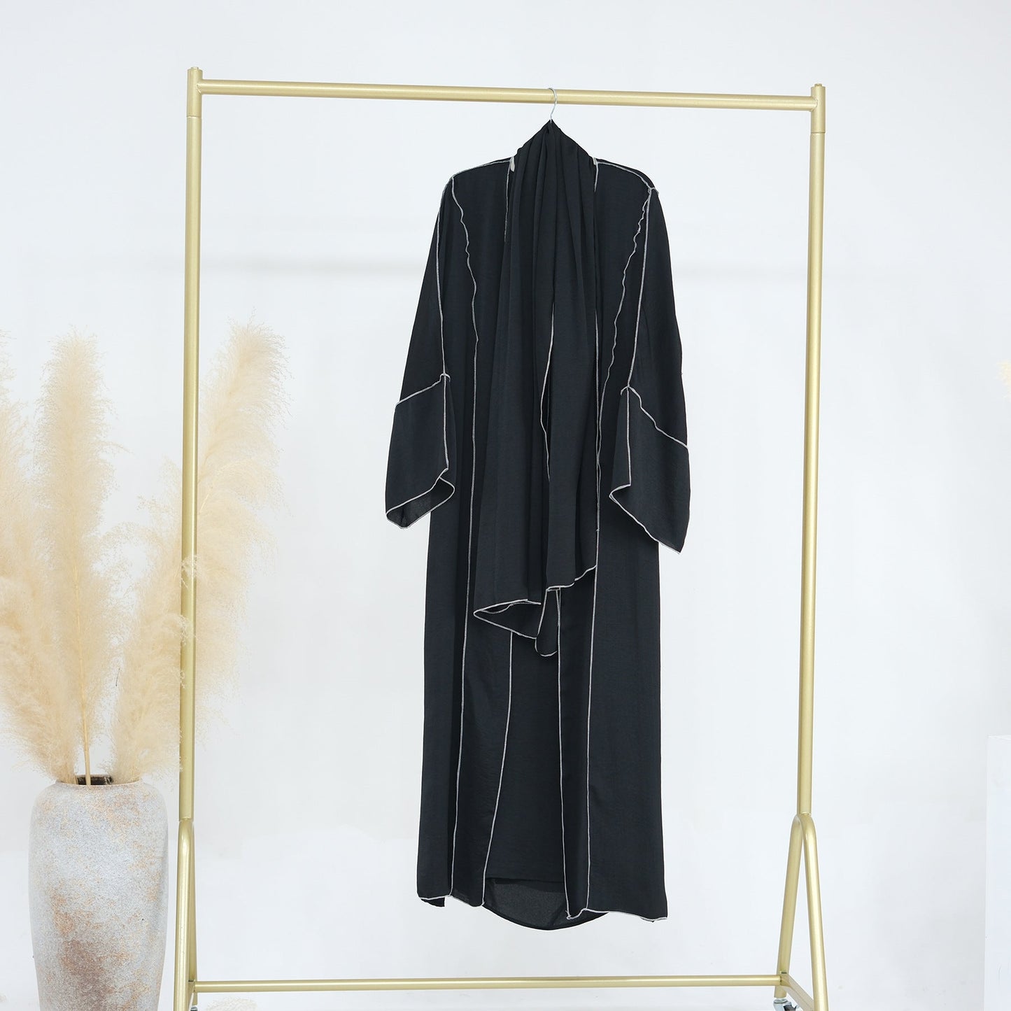 LUMAYA LUMAYA0933 3 Pcs Set Cardigan+Inner Dress+Hijab