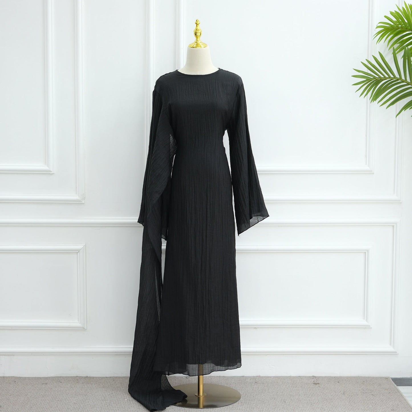 LM6629 Design Solid Color Double Layer Dress