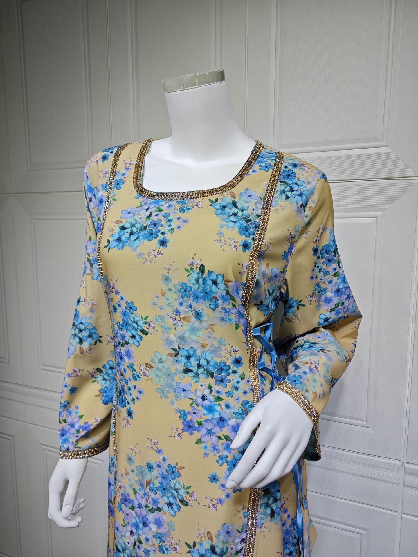 LM6642 Floral print long dress
