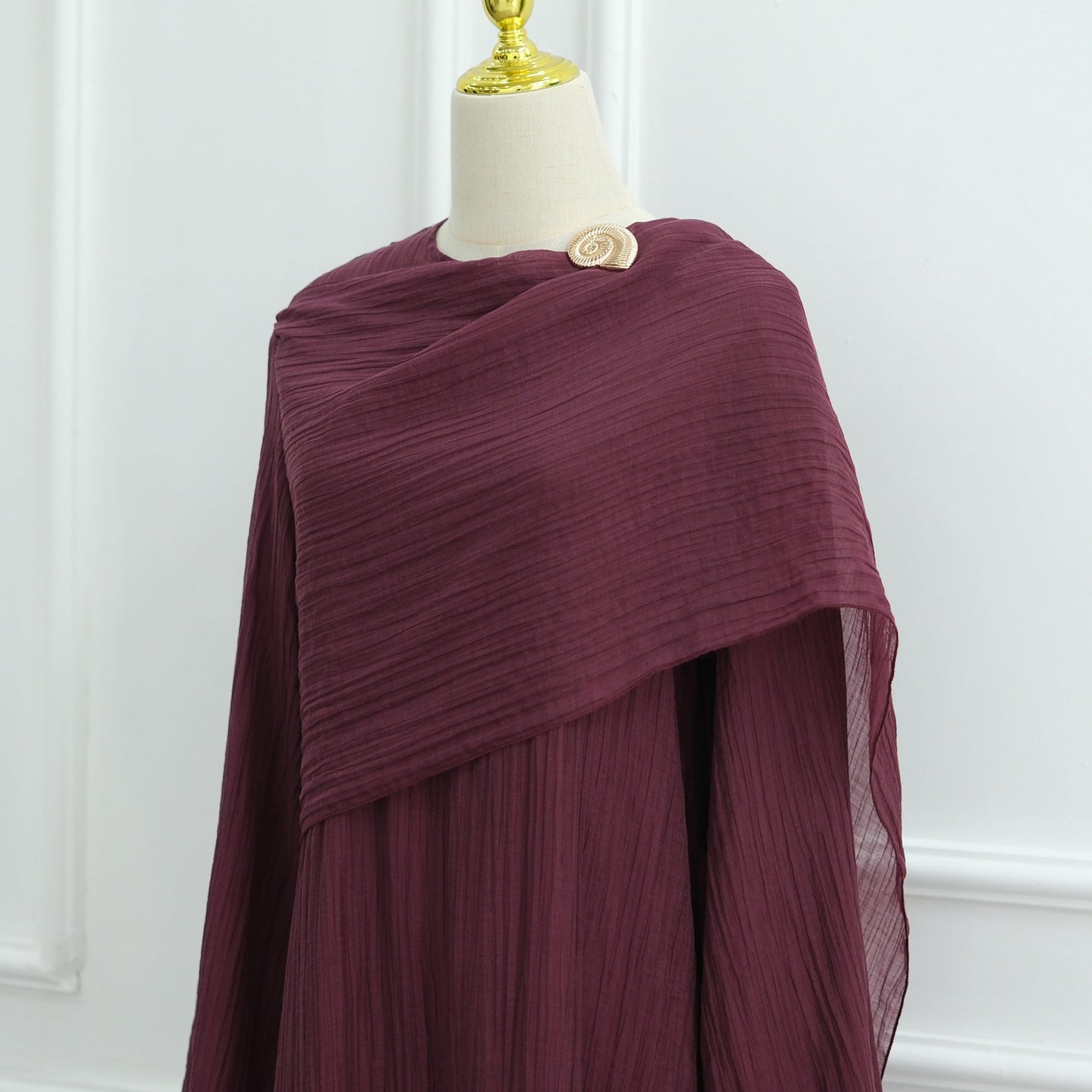 LM6629 Design Solid Color Double Layer Dress