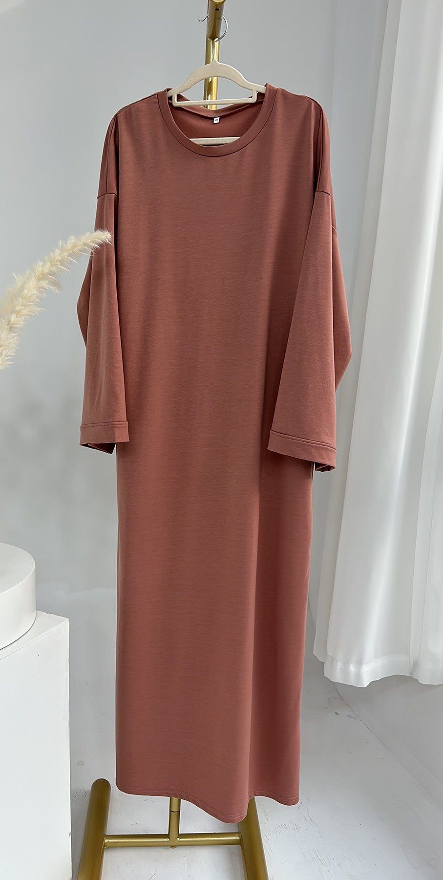 LUMAYA LUMAYA1089 Solid Color Hoodie Dress