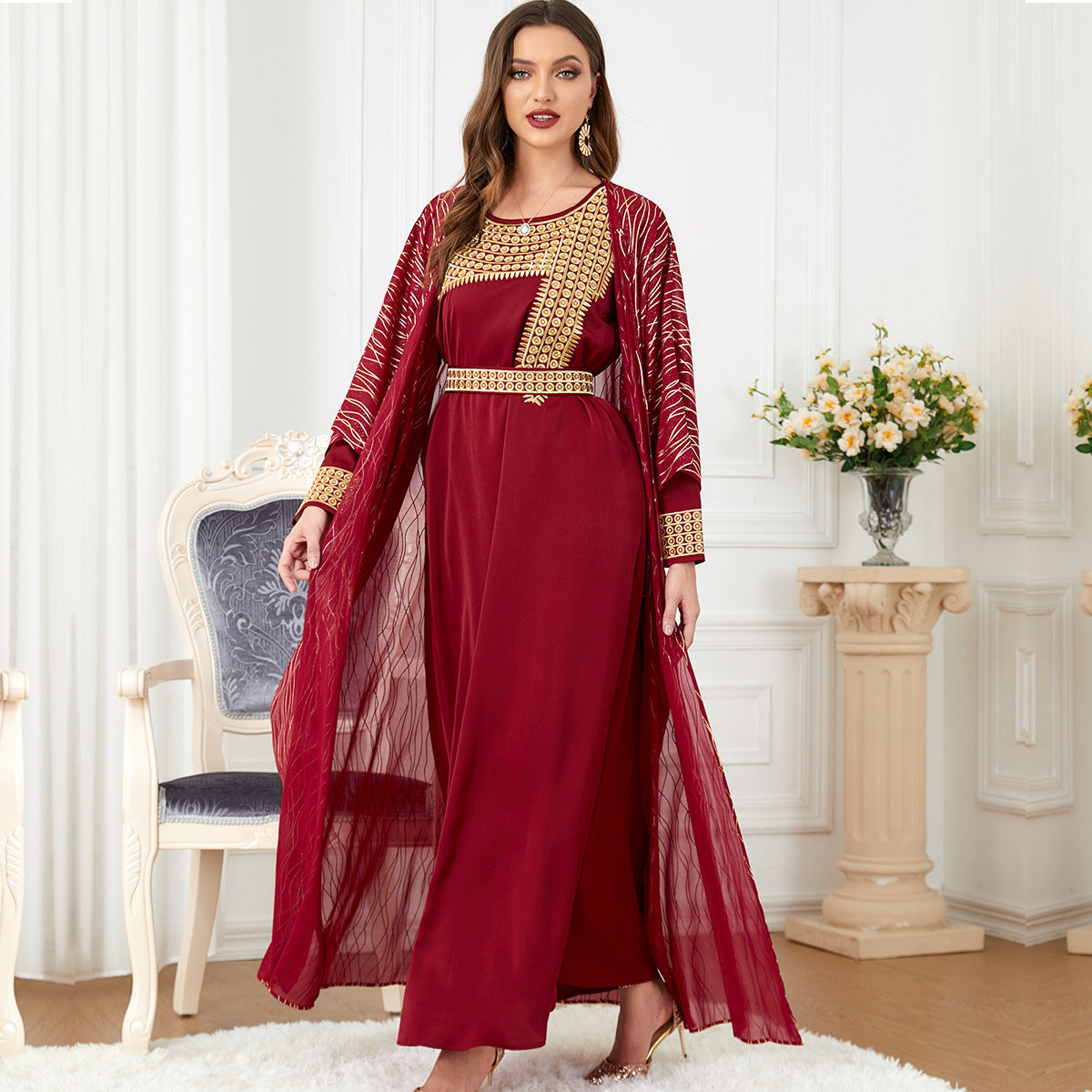 LUMAYA LUMAYA1059 2pcs Inner Dress  with Cardigan
