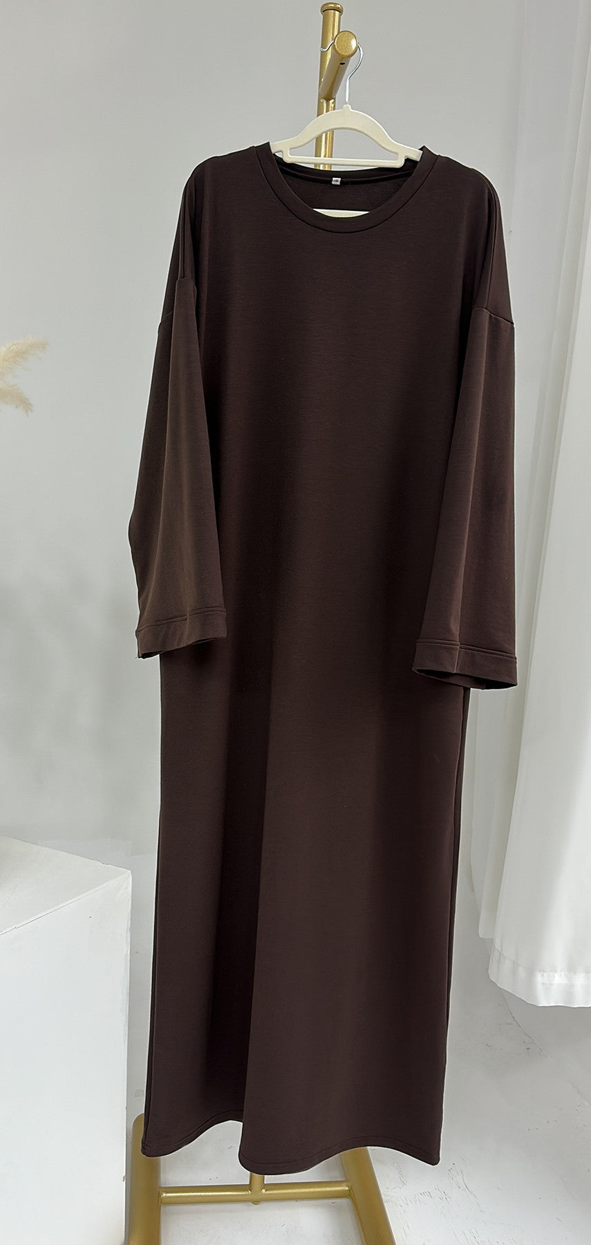 LUMAYA LUMAYA1089 Solid Color Hoodie Dress