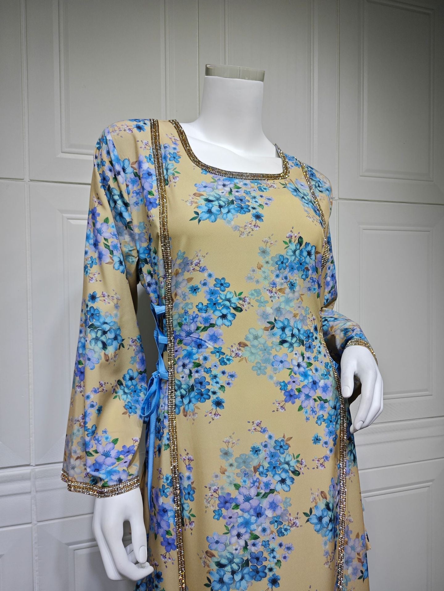 LM6642 Floral print long dress