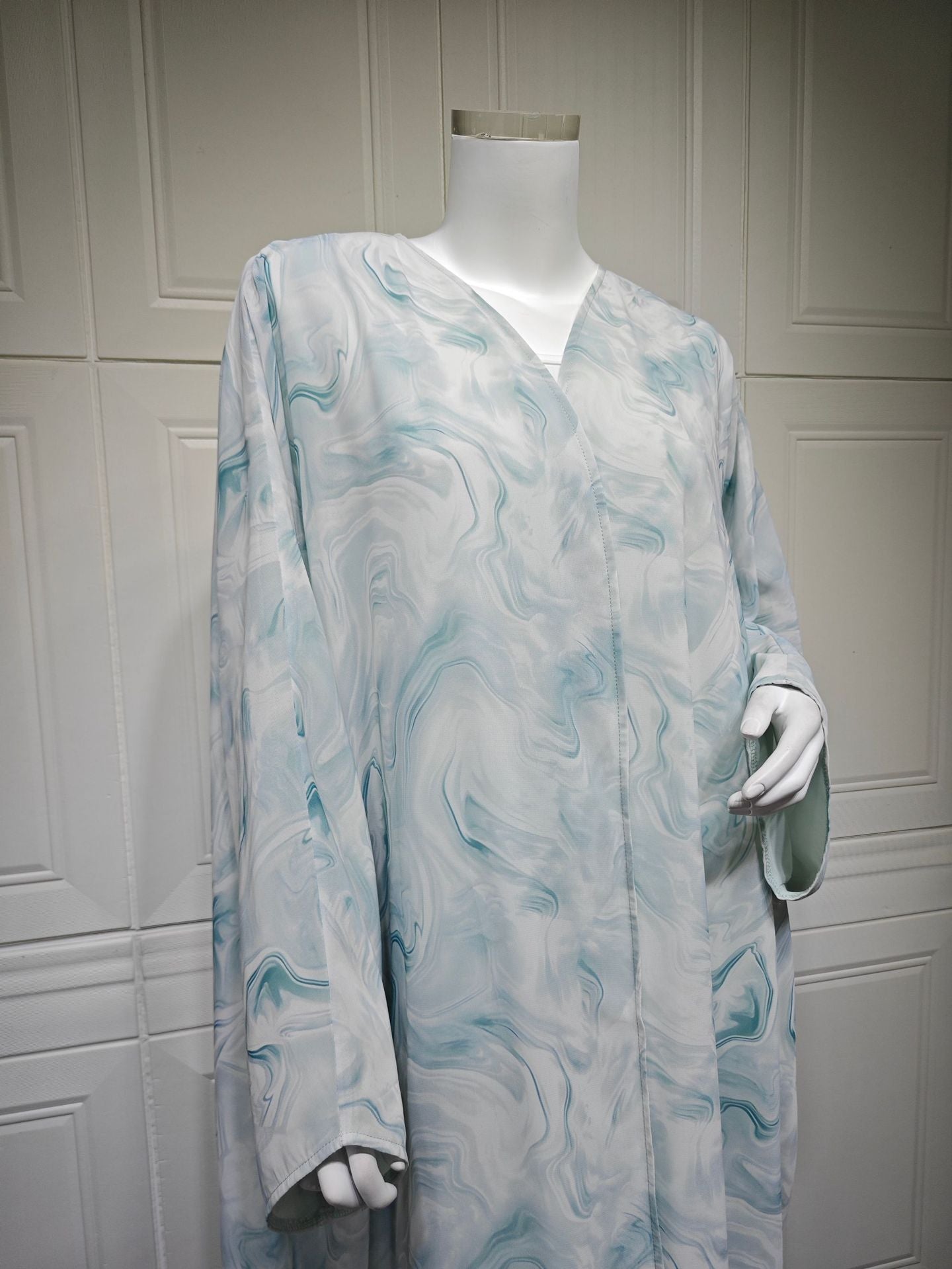 LM6635 Abaya chiffon printed two-piece set (including headscarf)