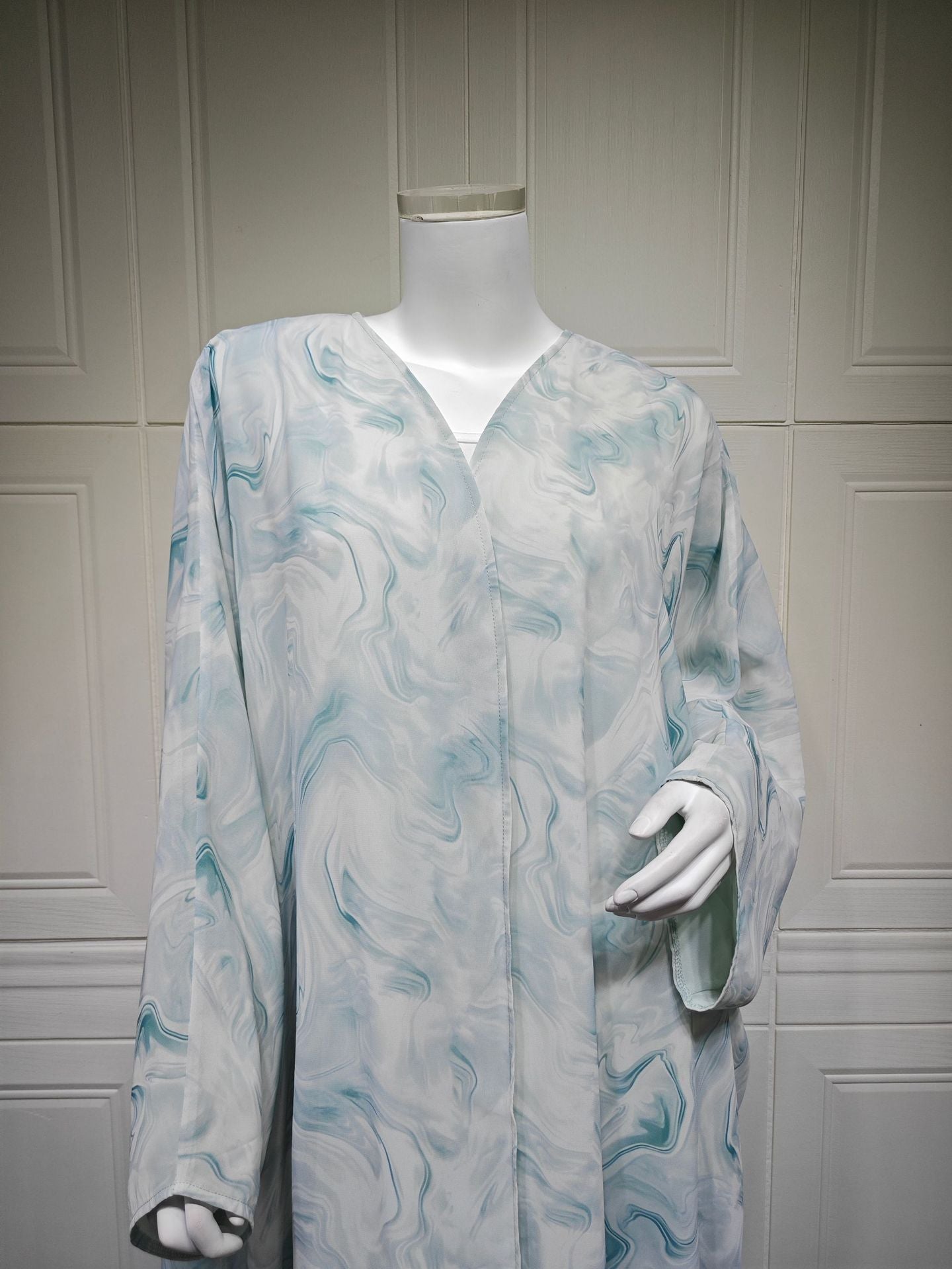 LM6635 Abaya chiffon printed two-piece set (including headscarf)