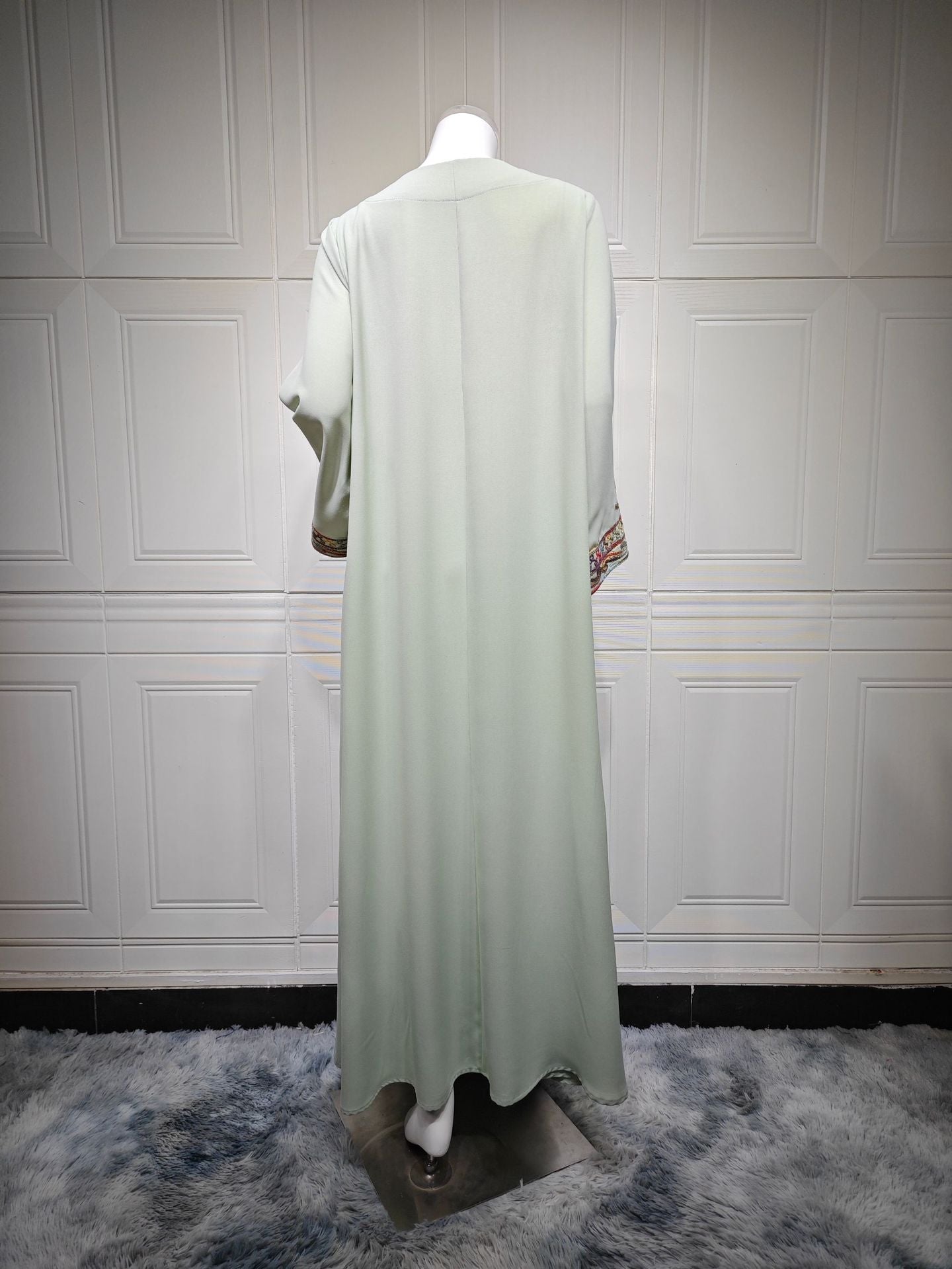 LM6666 Embroidered long wide-sleeved dress | Comfortable fit, easy to wear