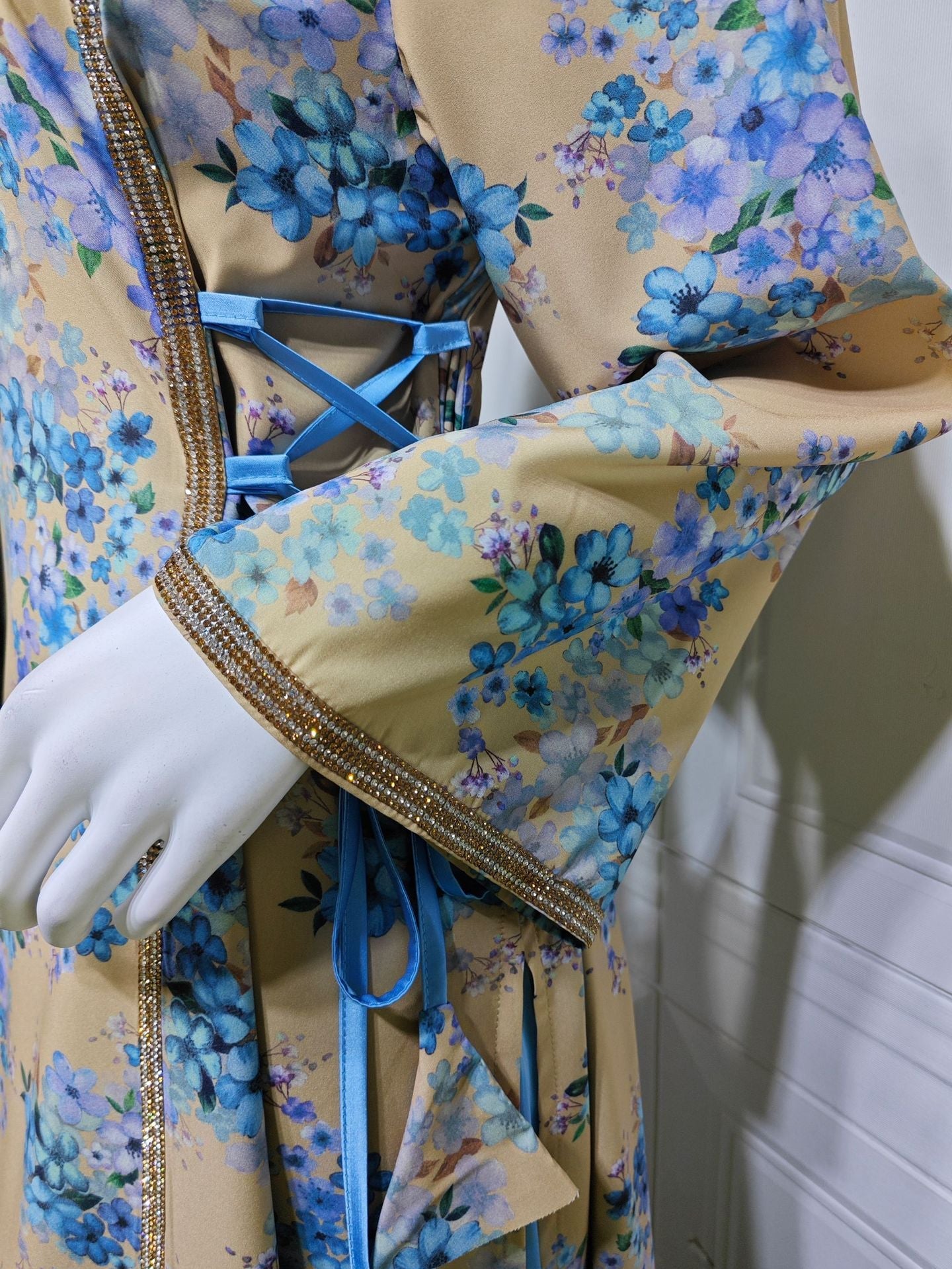 LM6642 Floral print long dress