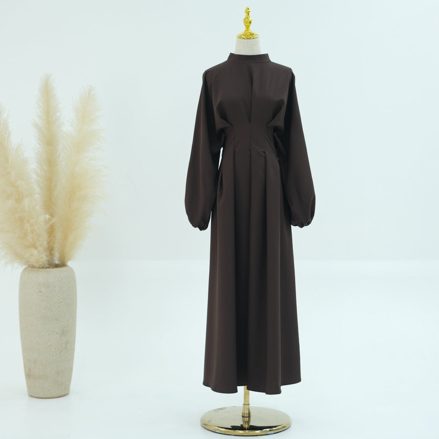 HASA's Series  HA1226 Delicate and Elegant Solid Colored Dress