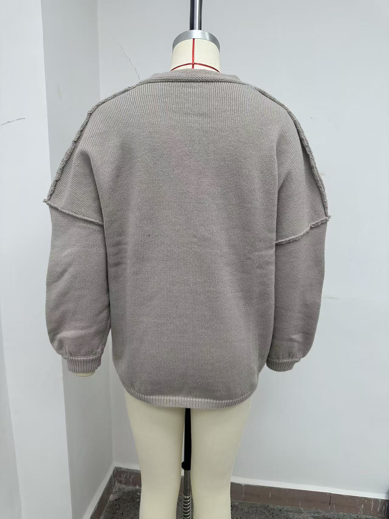 LUMAYA6673 Knitted Top Casual Loose-fitting Cardigan