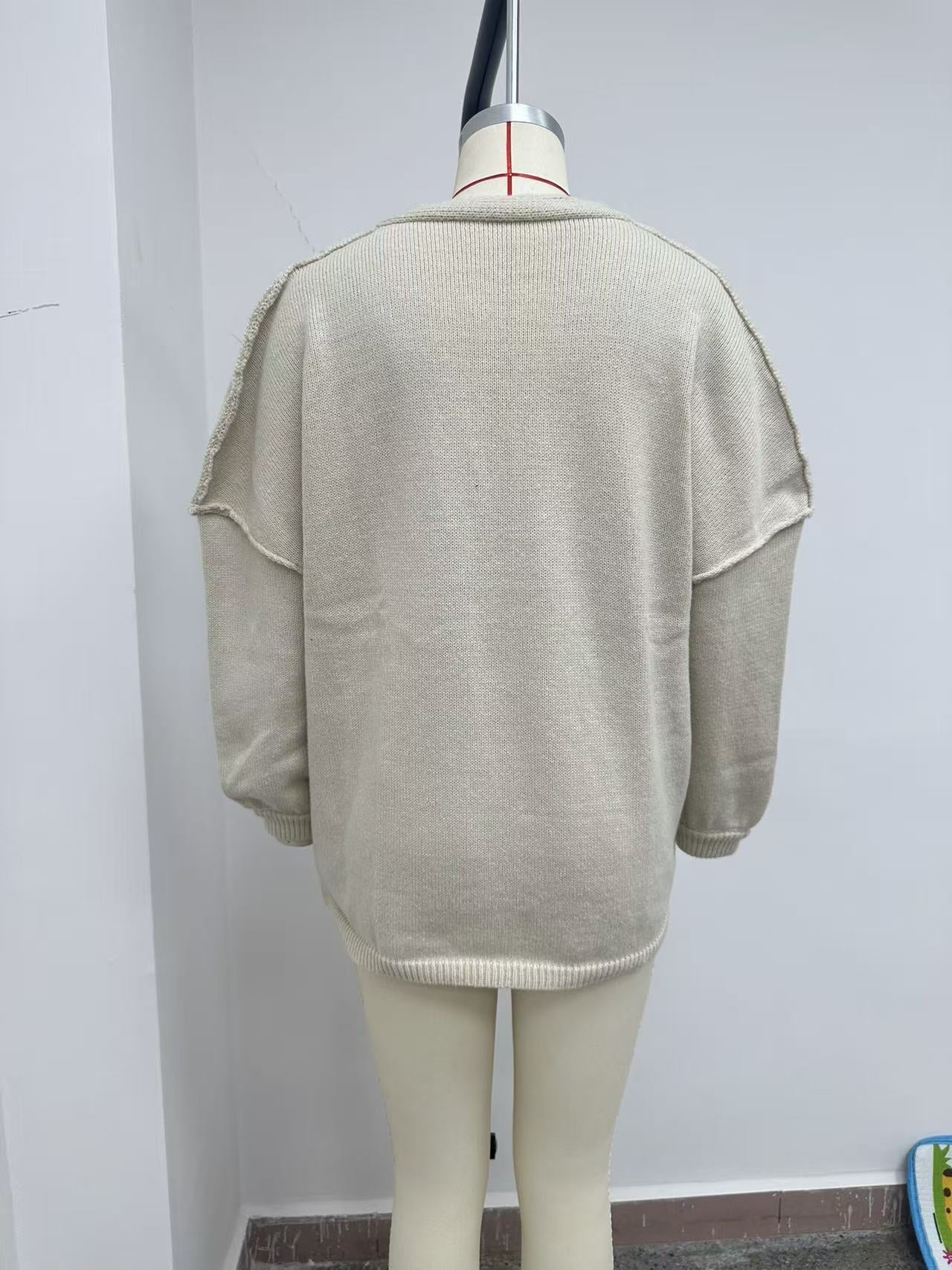 LUMAYA6673 Knitted Top Casual Loose-fitting Cardigan