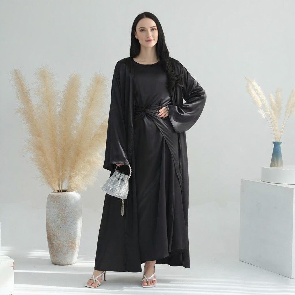 LM6581 Solid color three-piece women's long skirt suit