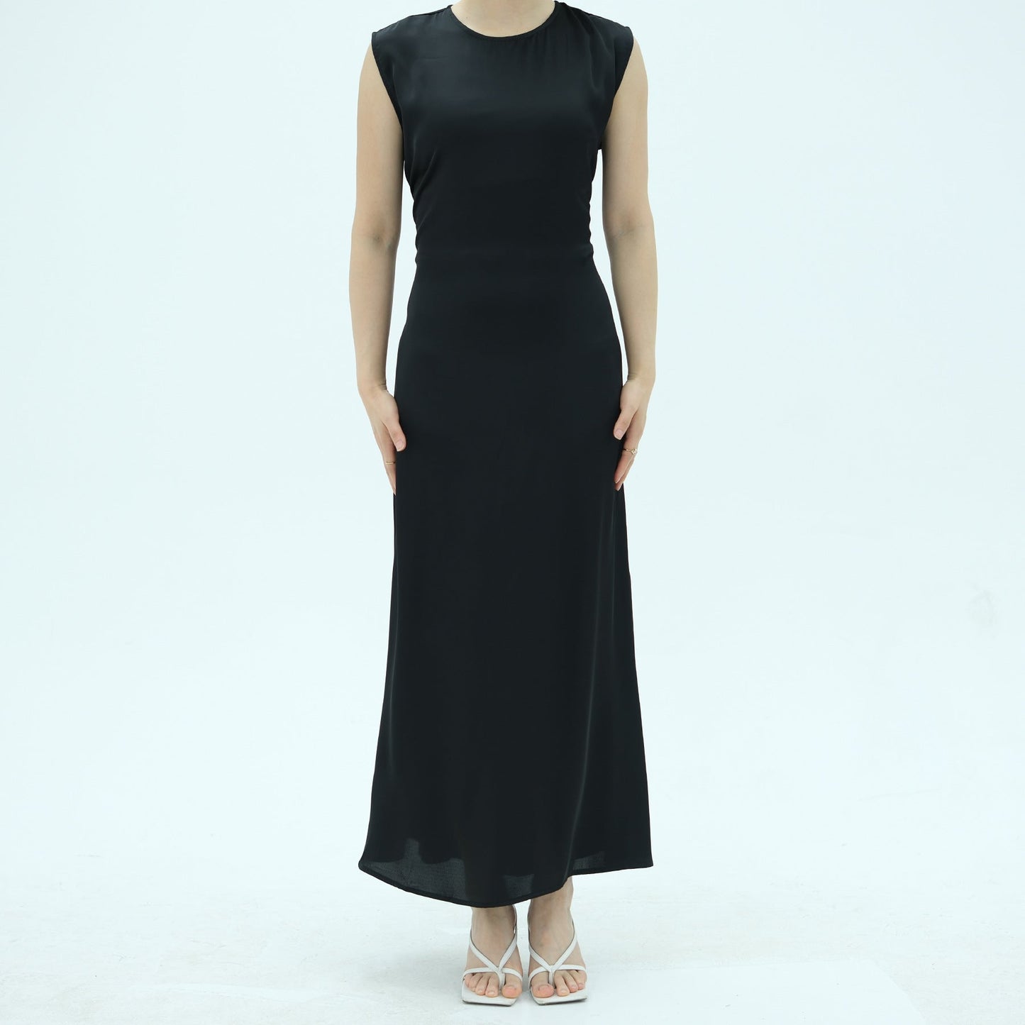 LM6620 Sleeveless Back Tie Dress (One-Piece)