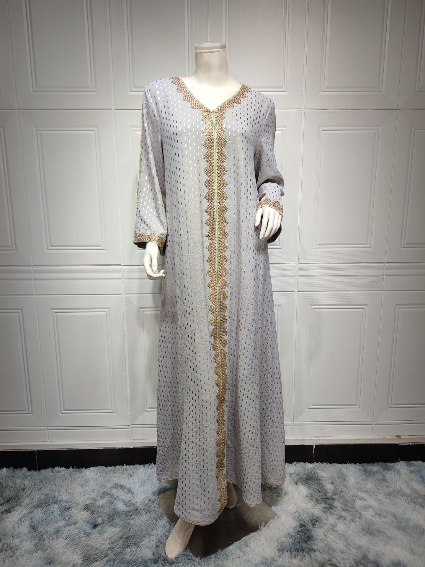 LUMAYA0442 Middle East Women's Clothing New Bronzing Muslim Dubai Robe