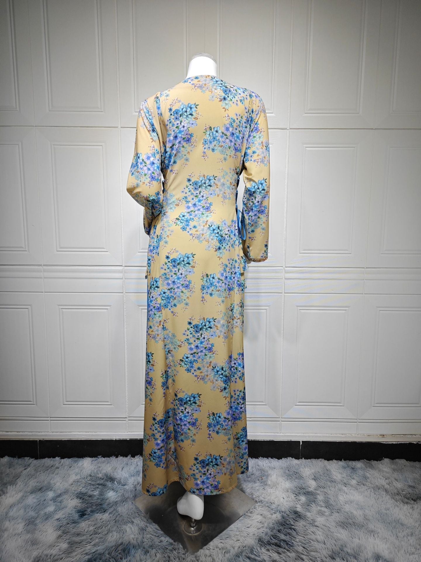 LM6642 Floral print long dress