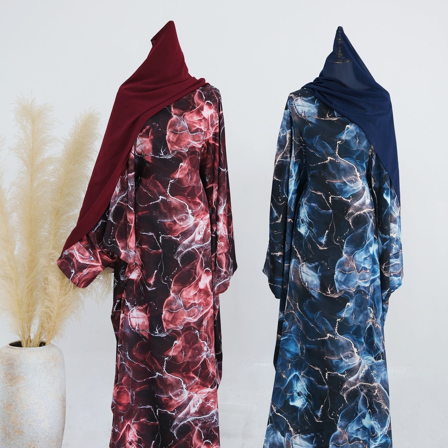 LM6621  Printed Long-sleeved Dress (with Optional Headscarf)