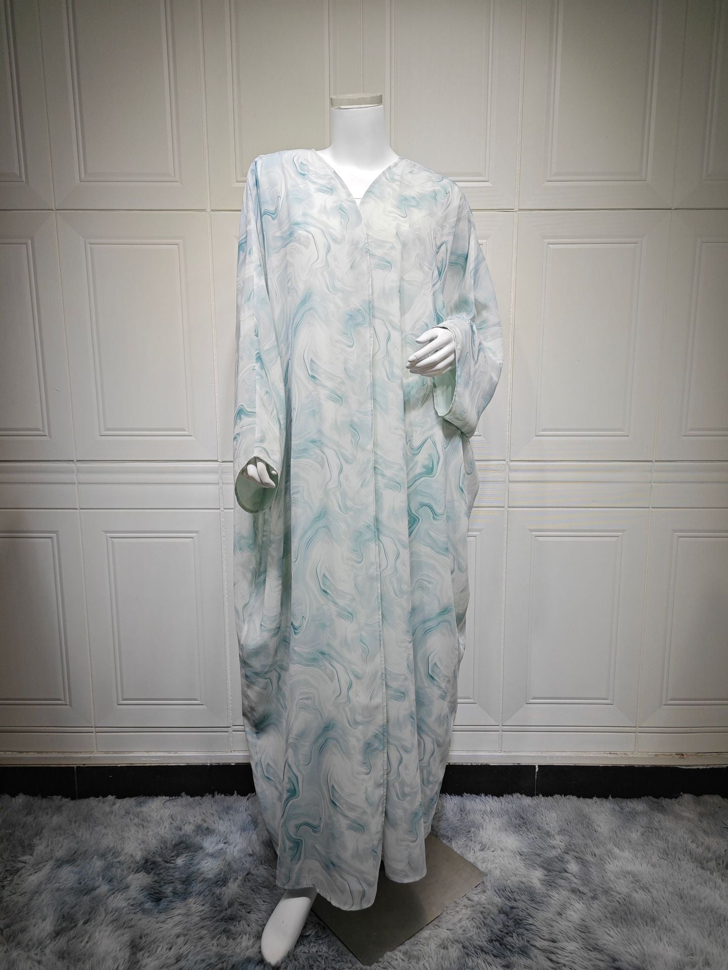 LM6635 Abaya chiffon printed two-piece set (including headscarf)