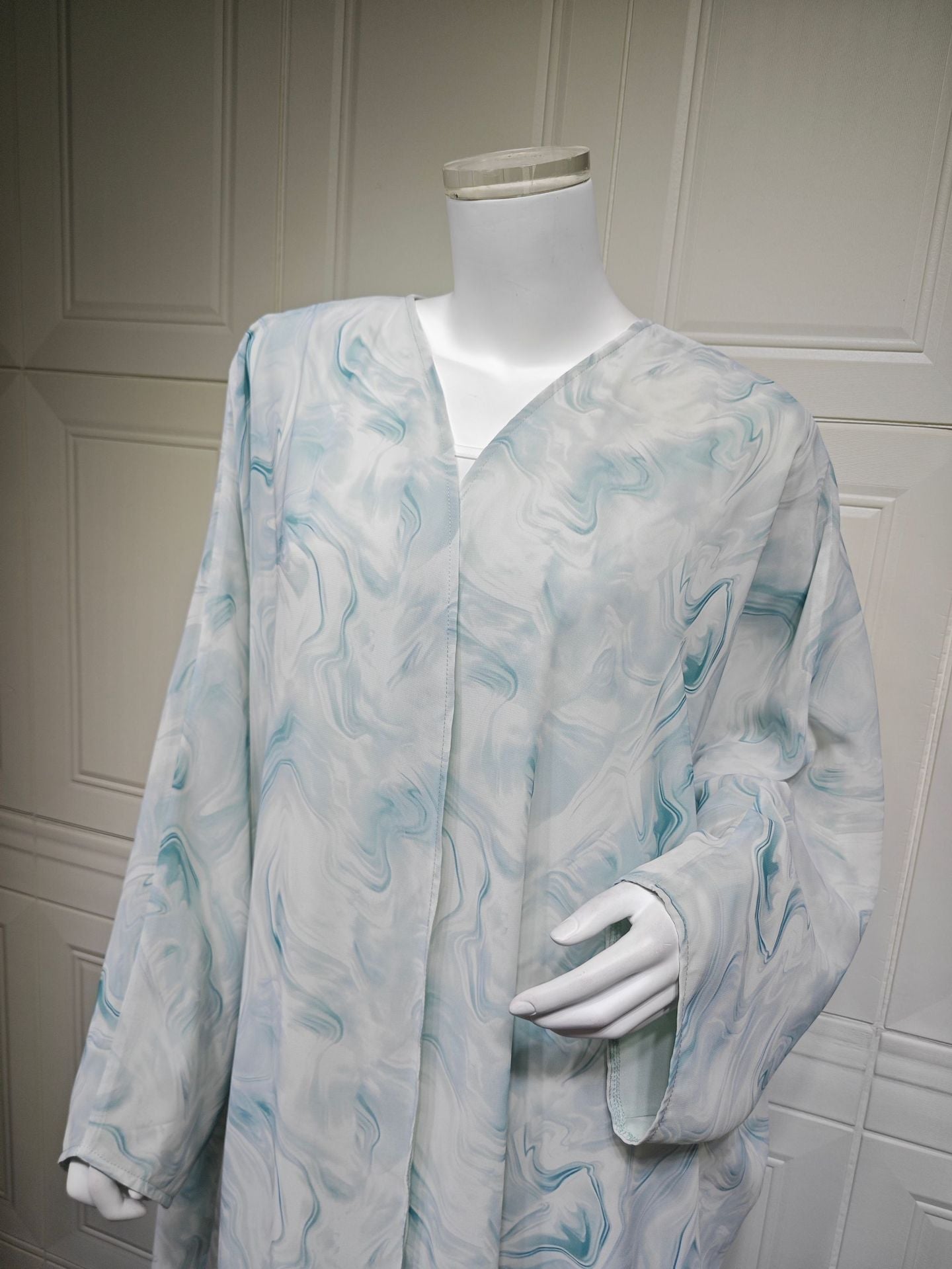 LM6635 Abaya chiffon printed two-piece set (including headscarf)