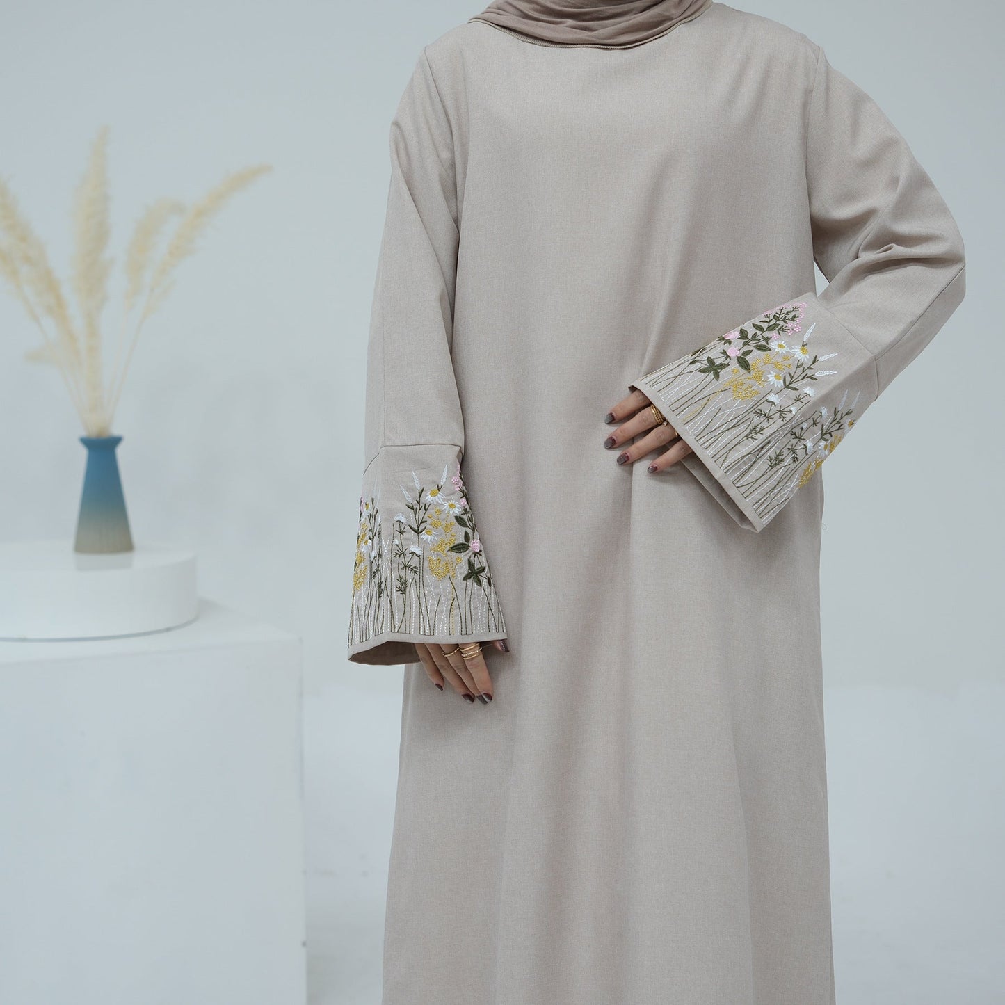 LUMAYA LUMAYA1090 Flower Embroidery Elegant Dress