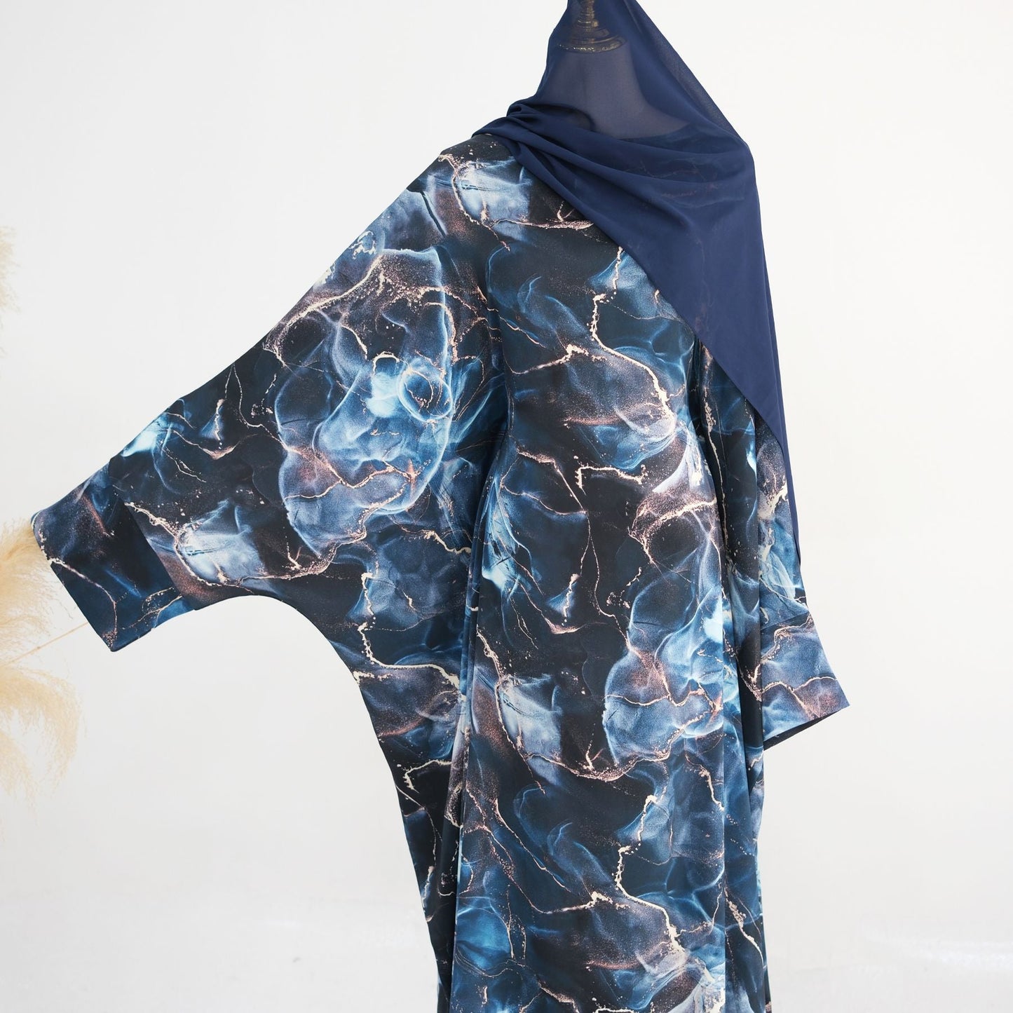 LM6621  Printed Long-sleeved Dress (with Optional Headscarf)