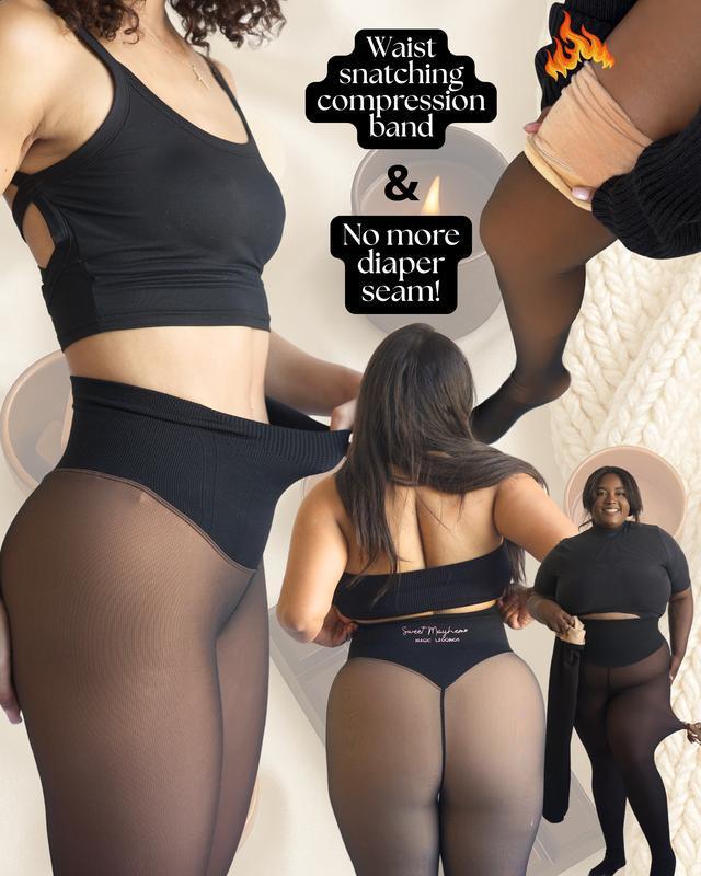 LUMAYA6675 Wool-lined fleece-lined tights