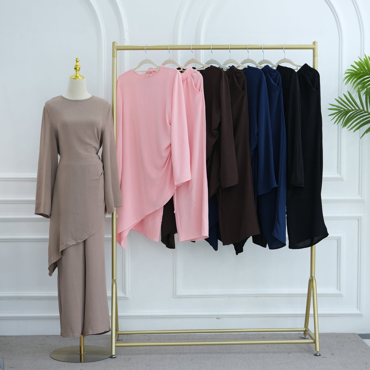 LM6606 Asymmetrical two-piece tunic (with optional headscarf)