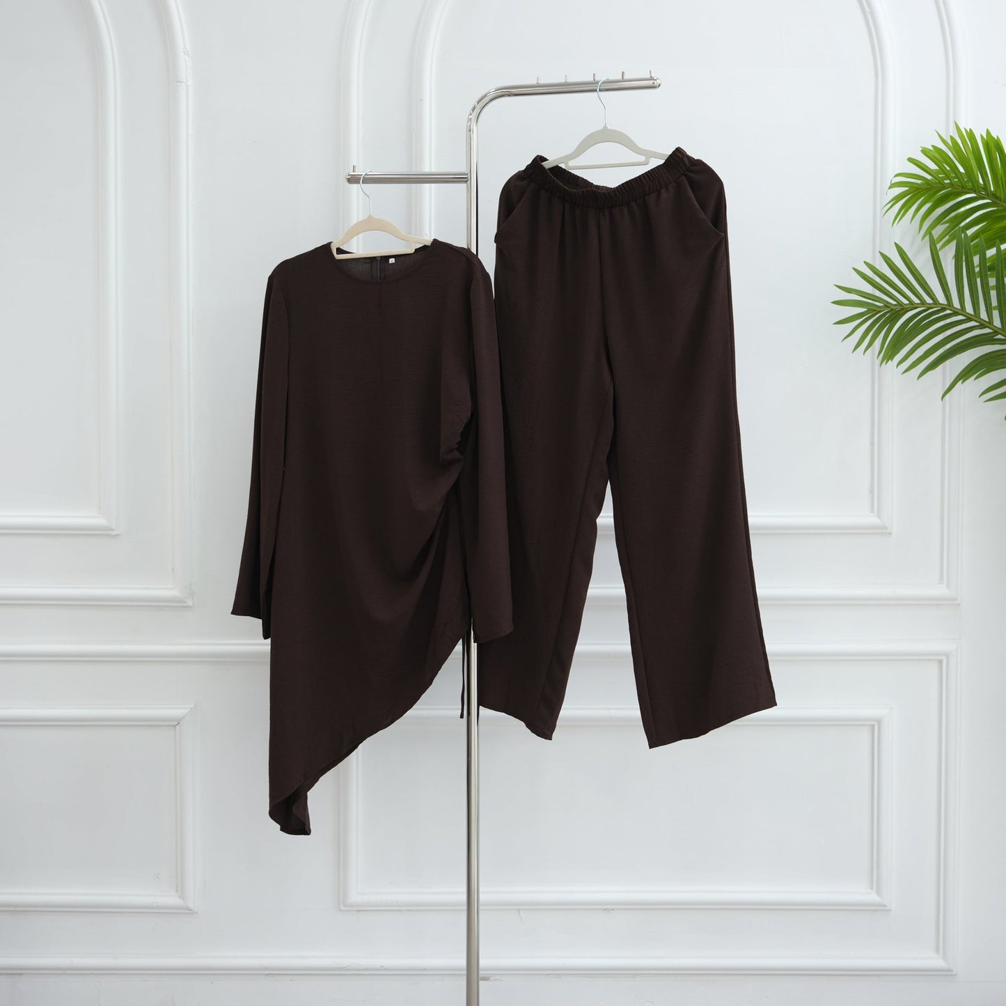 LM6606 Asymmetrical two-piece tunic (with optional headscarf)