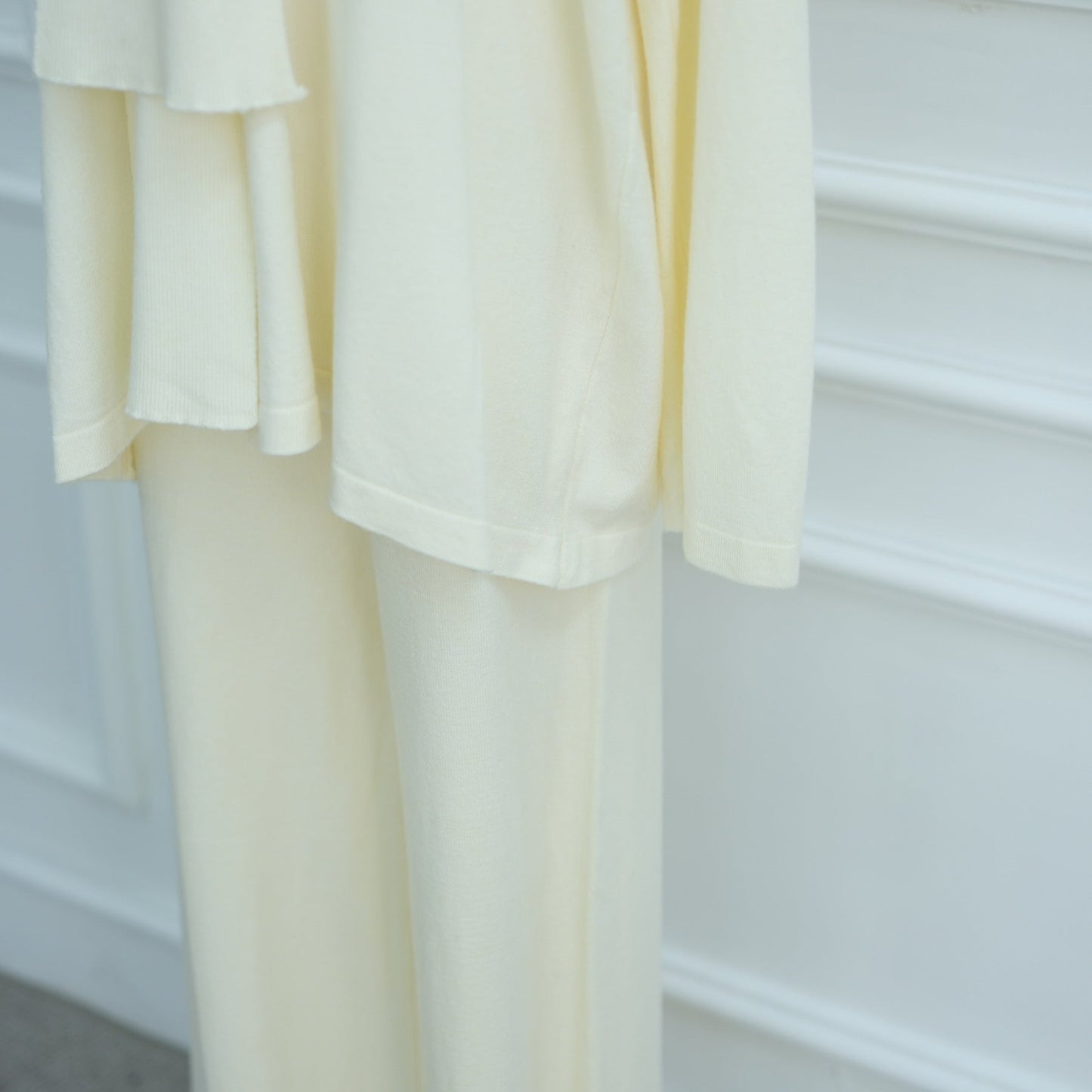 LM6593 Soft knitted home set | Simple solid color two-piece set