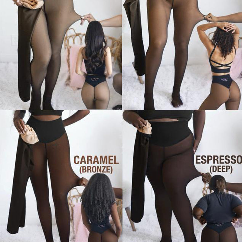 LUMAYA6675 Wool-lined fleece-lined tights