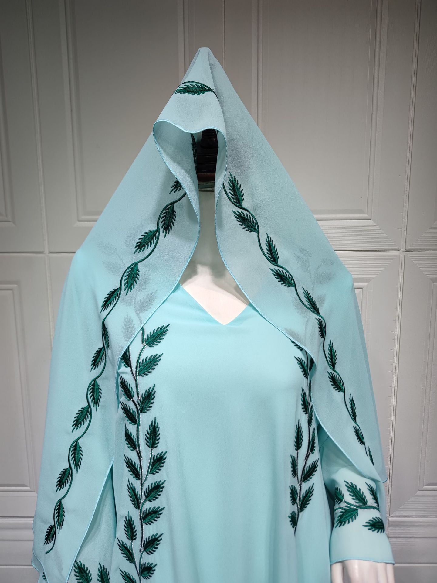 LUMAYA LUMAYA1050 2pcs Chiffon Long Muslim Dress with Hijab