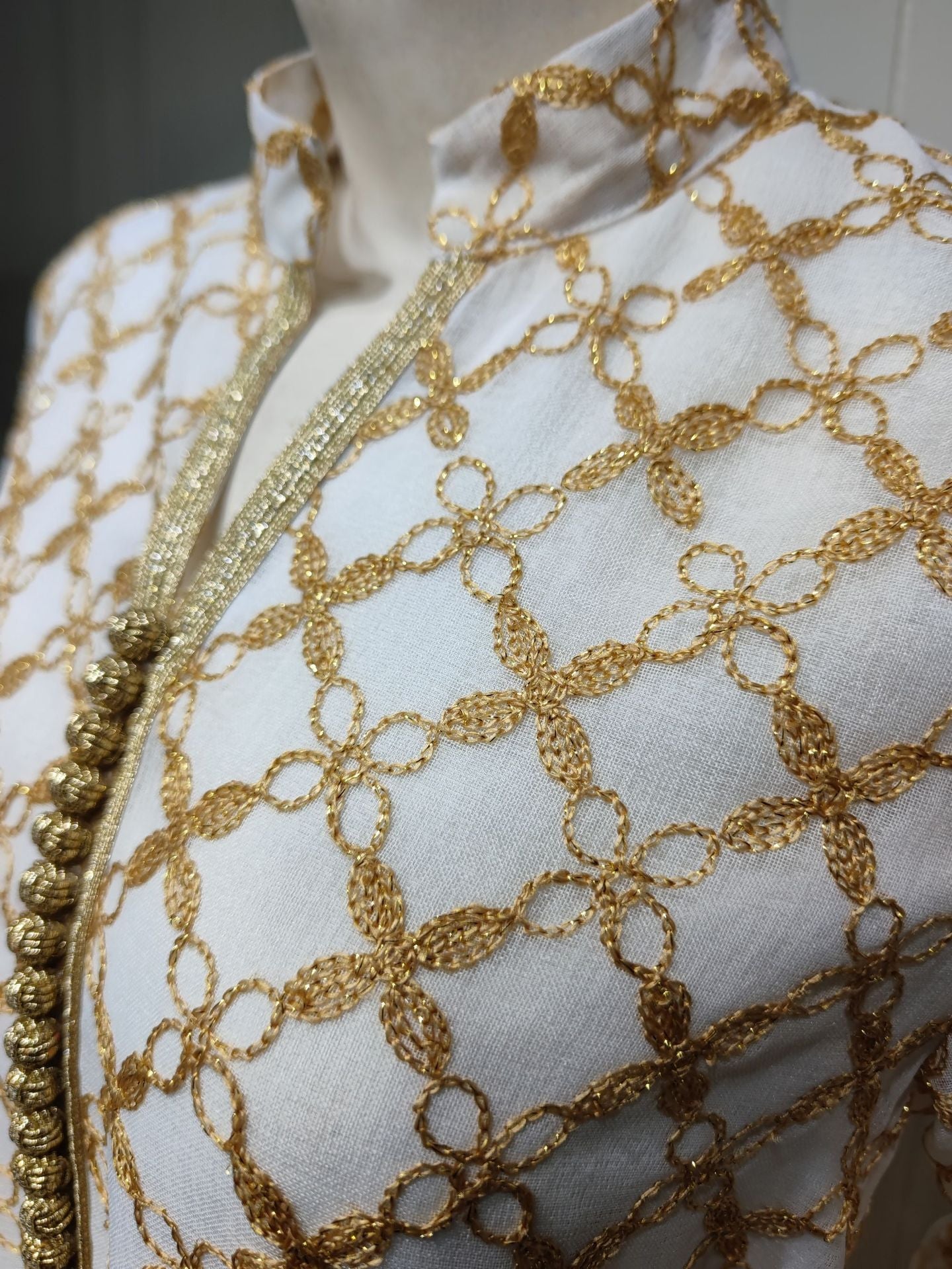 LM6640 Elegant Openwork Embroidered Abaya Long Dress