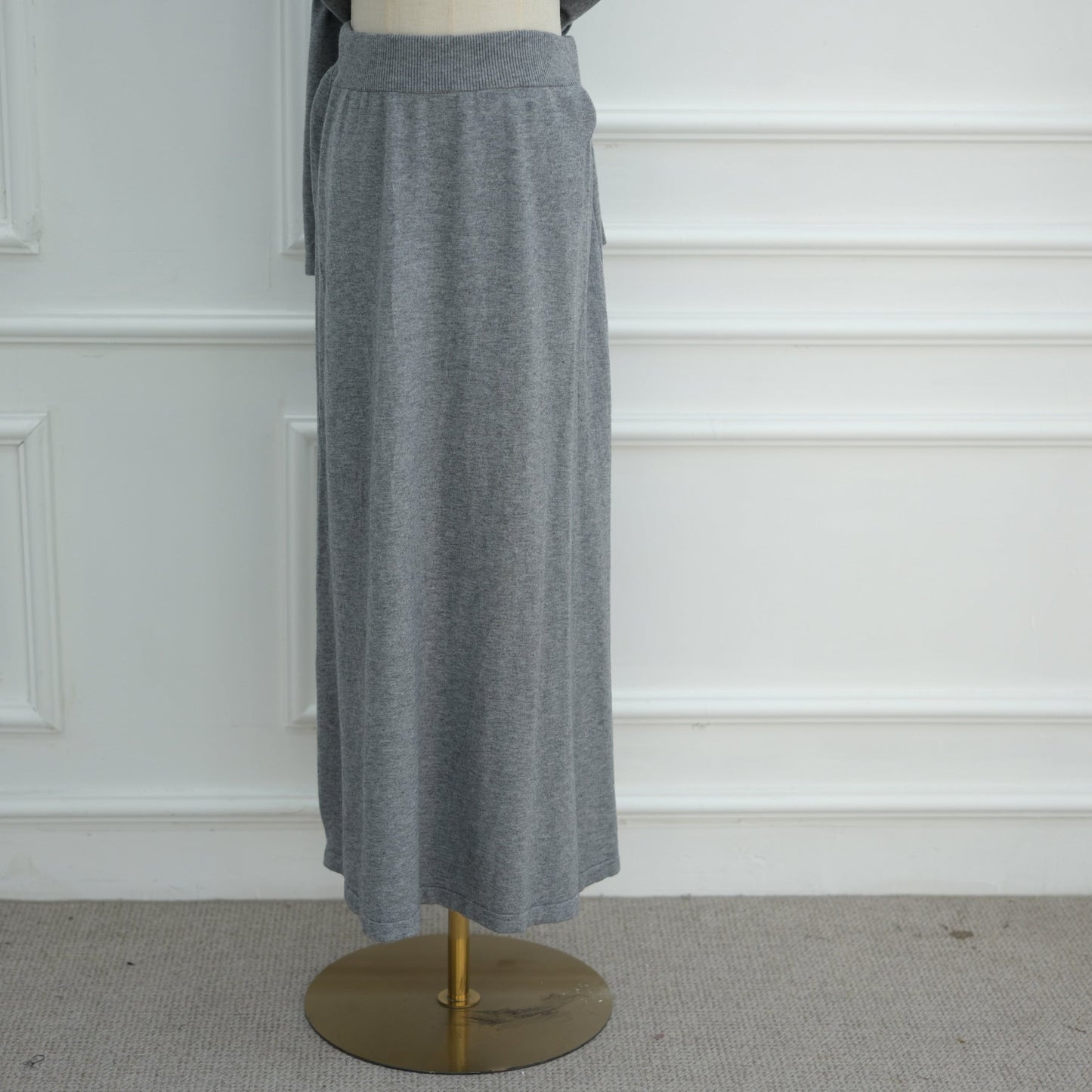 LM6609 Autumn and winter thickened knitted two-piece suit (excluding headscarf)