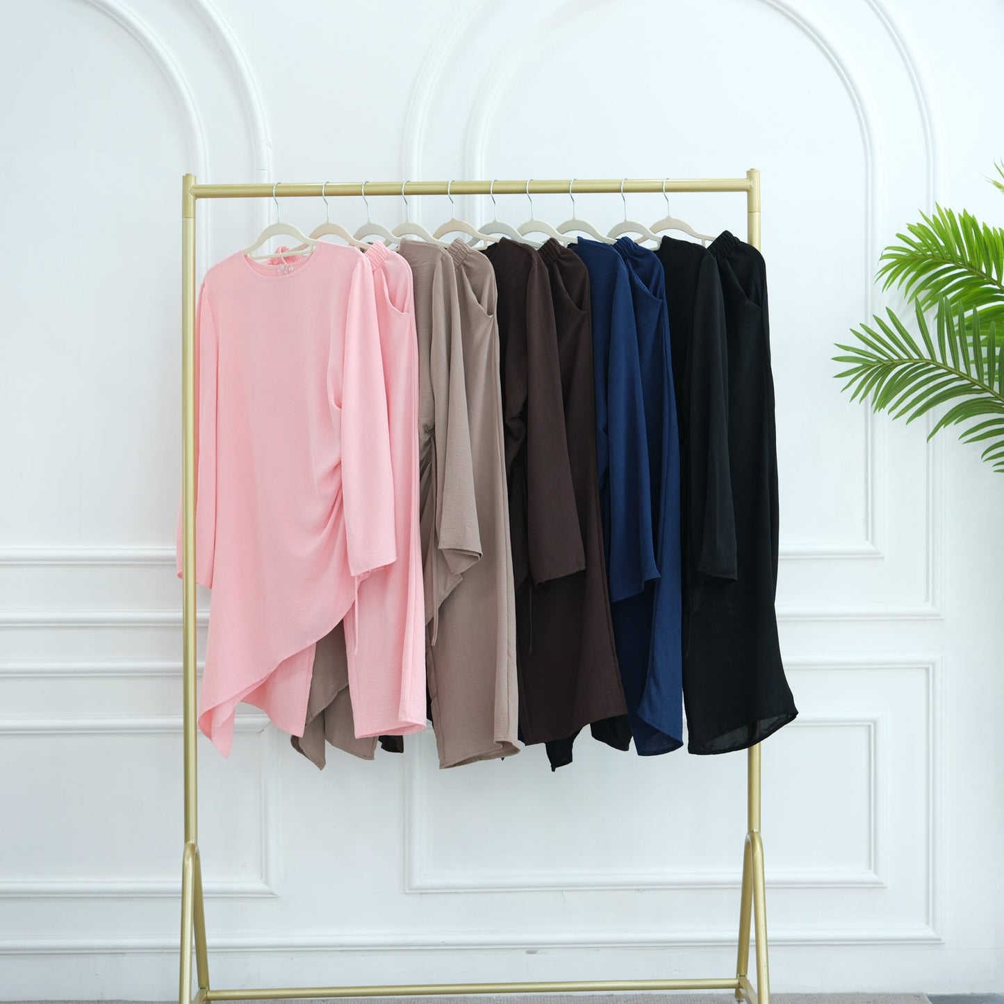 LM6606 Asymmetrical two-piece tunic (with optional headscarf)