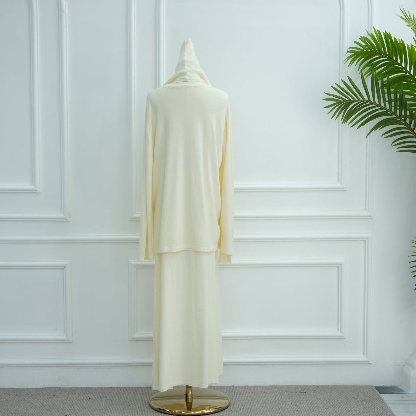 LM6609 Autumn and winter thickened knitted two-piece suit (excluding headscarf)