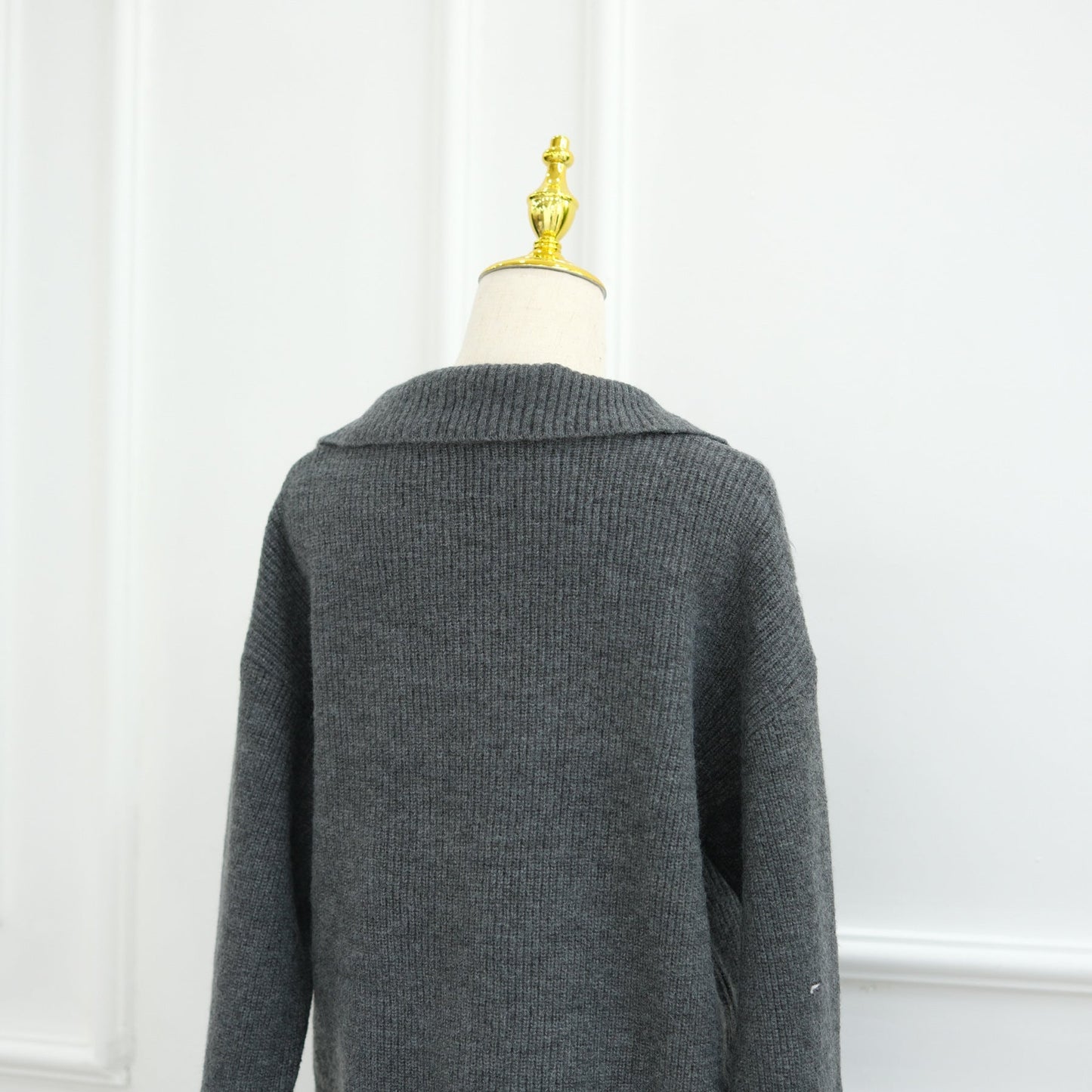 LM6594 Autumn and Winter Thickened Knitted Suit | Simple Solid Color Two-piece Suit
