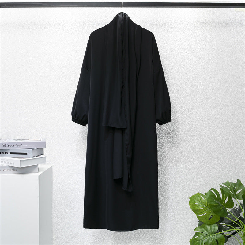 HAYA10049  New Middle East Dubai Turkish Robe Dress with Hijab hoody abaya