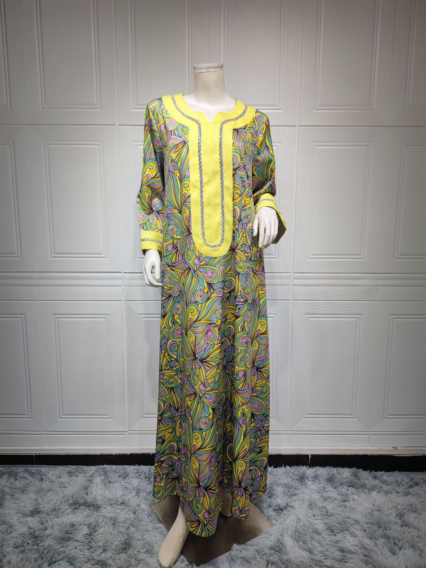 LUMAYA LUMAYA1074 Muslim Embroidered Hot Diamond Dress