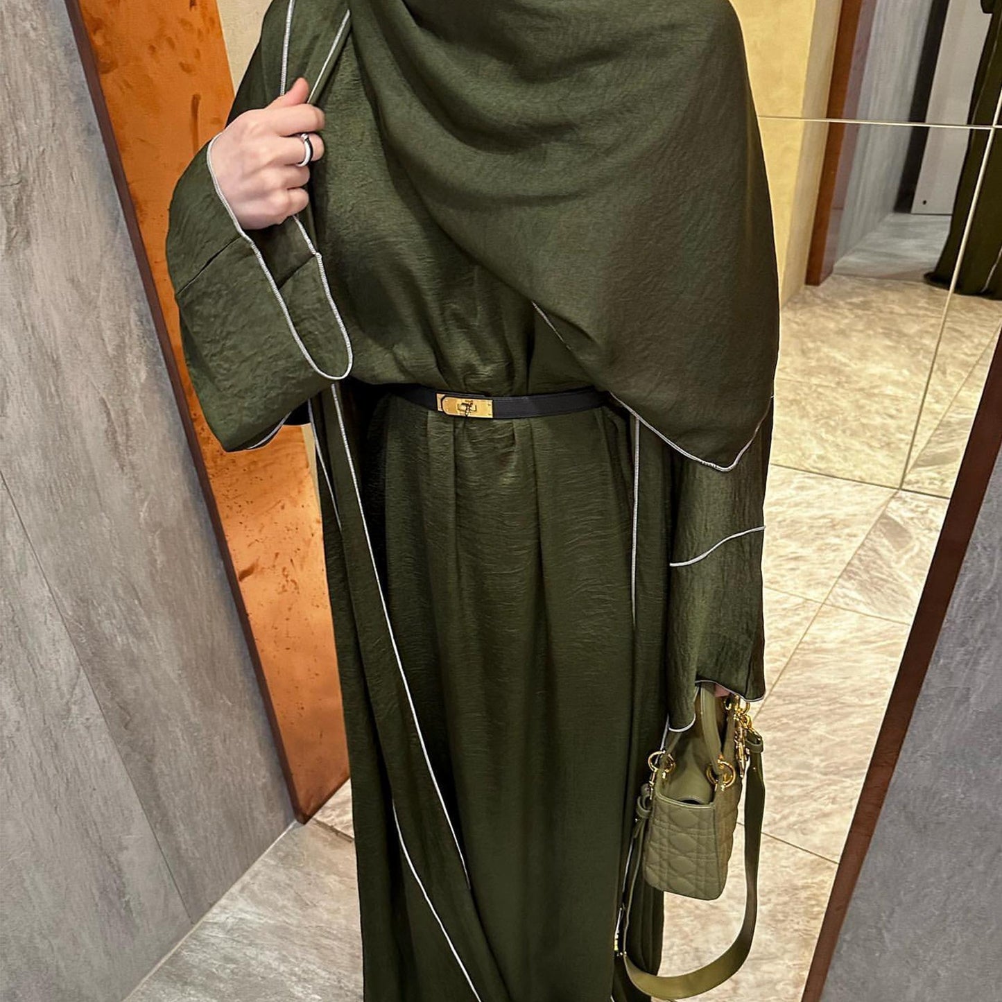 LUMAYA LUMAYA0933 3 Pcs Set Cardigan+Inner Dress+Hijab