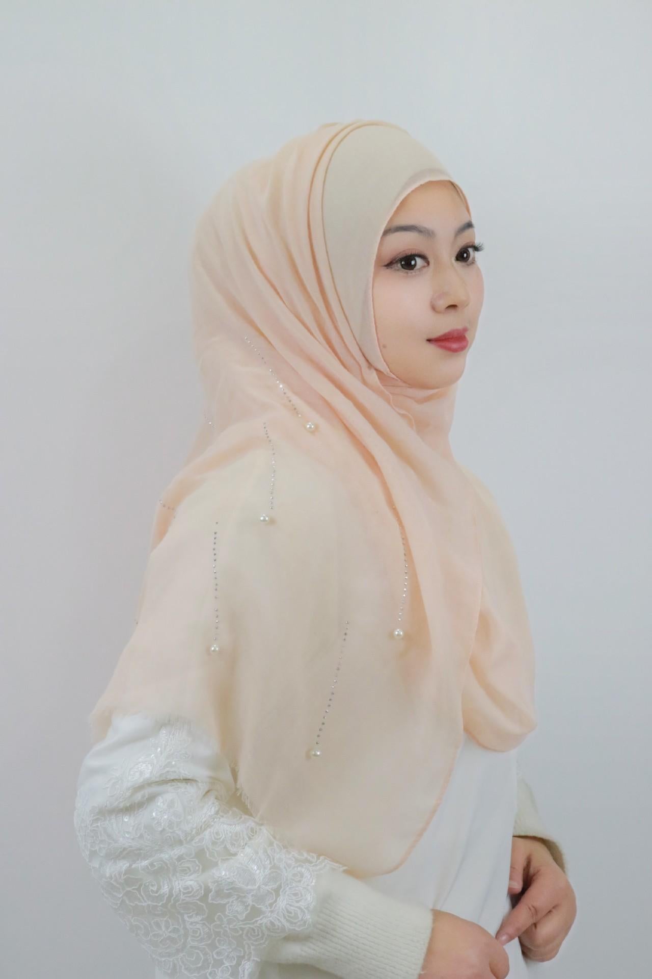 LUMAYA LM1106 Solid Color Scarf Long Beaded SLMwl Headband