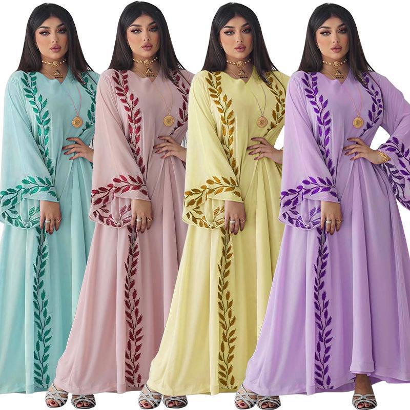 LUMAYA LUMAYA1050 2pcs Chiffon Long Muslim Dress with Hijab