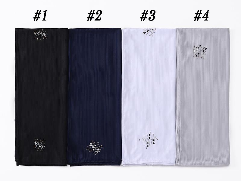 LUMAYA LM1133 New Striped Hot Drilling Headscarf