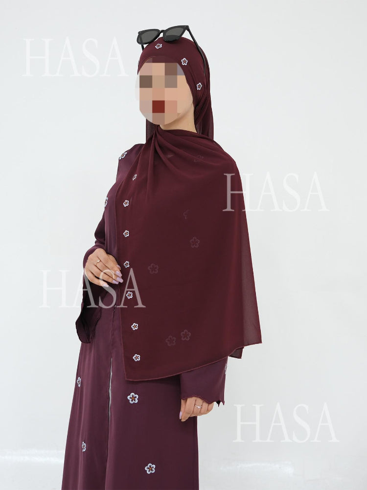 LM6612 All-over Embroidered Cardigan Two-piece Set