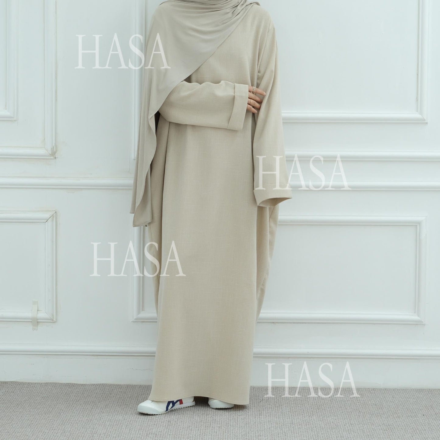 LM6577 Women's Solid Color Two-piece Long Skirt with SLMwl Abaya