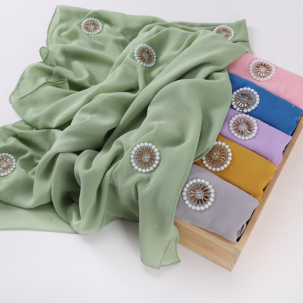 LUMAYA LM1126 Pearl Chiffon Baotou Scarf