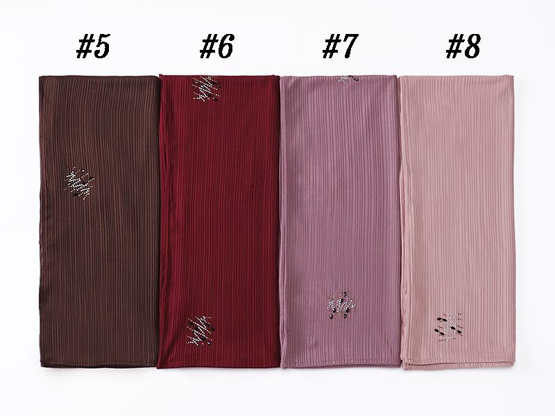 LUMAYA LM1133 New Striped Hot Drilling Headscarf
