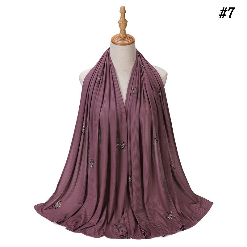 LUMAYA LM1133 New Striped Hot Drilling Headscarf