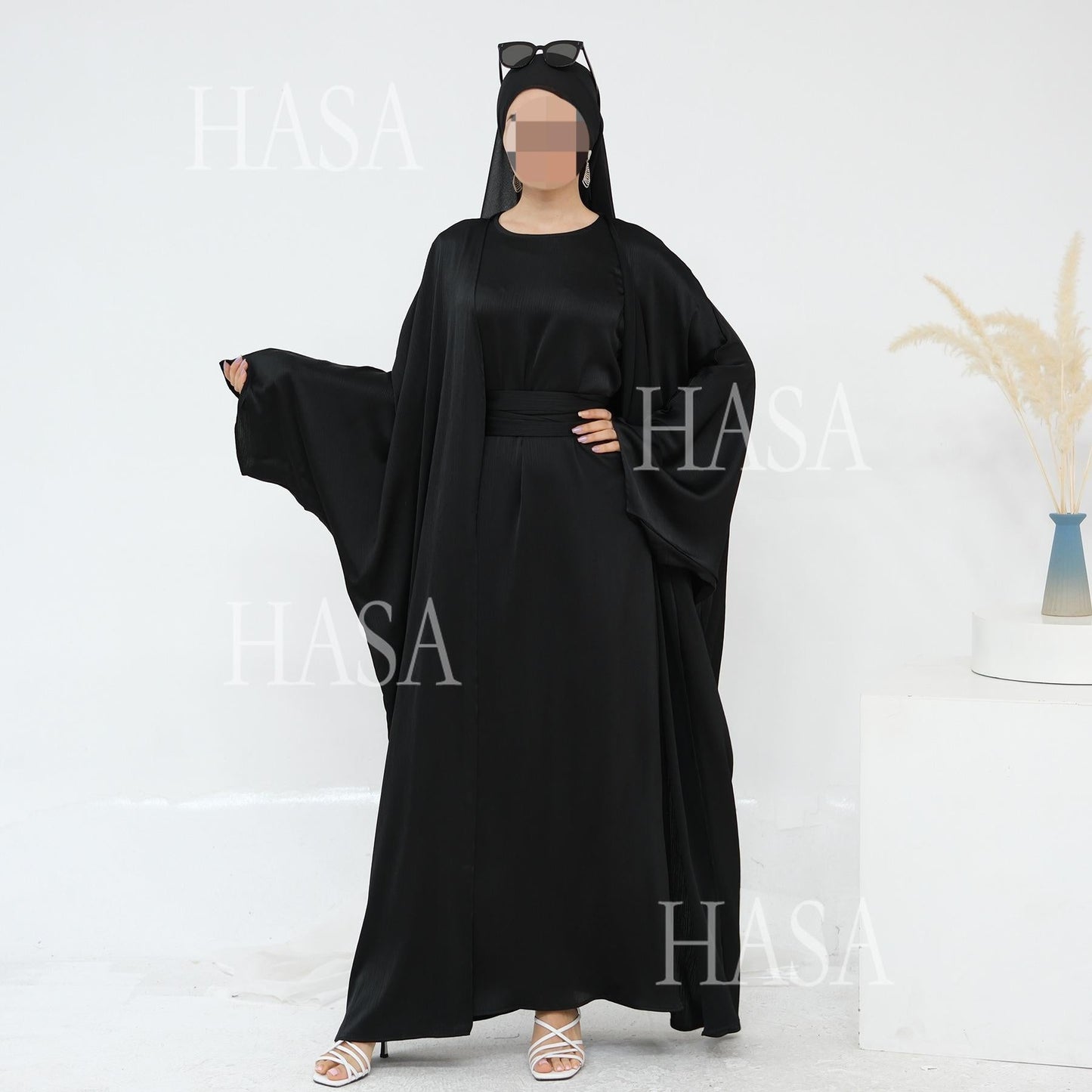 LM6575 Elegant Two-piece Cardigan Robe Set