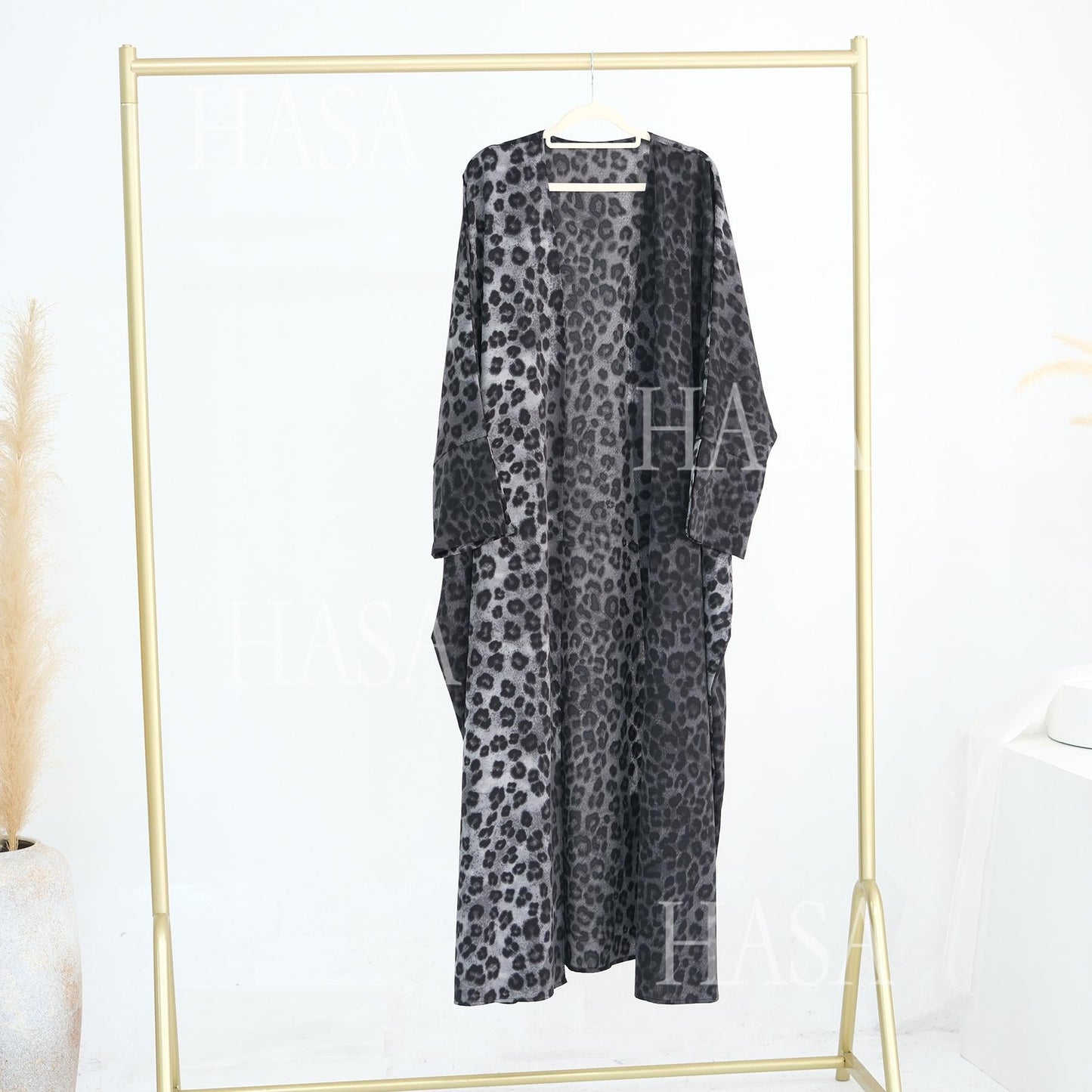 LM6576 Women's Printed Cardigan Abaya (with Optional Matching Headscarf)