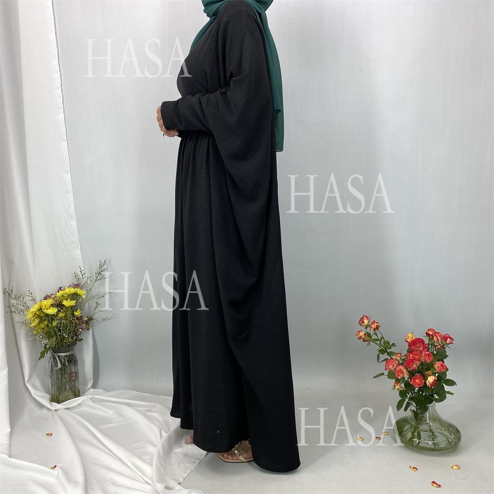 LM6586 Loose Turkish Pleated Dress, Fashionable Long Design
